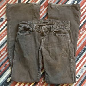 J brand low rise tan corduroy bell bottoms
